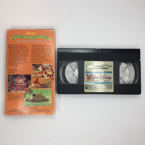 Vintage Set 6 Disney's Sing Along Songs VHS Be Guest Bare Necessities Christmas - Picture 13 of 14